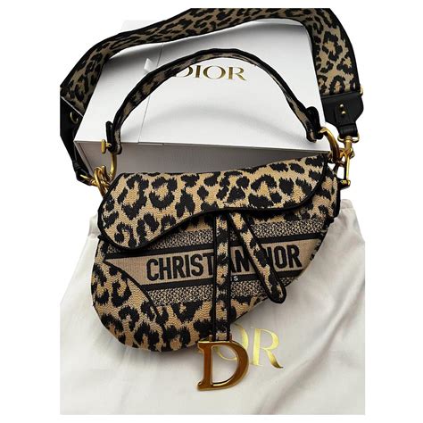 christian dior leopard saddle bag|authentic christian dior saddle bag.